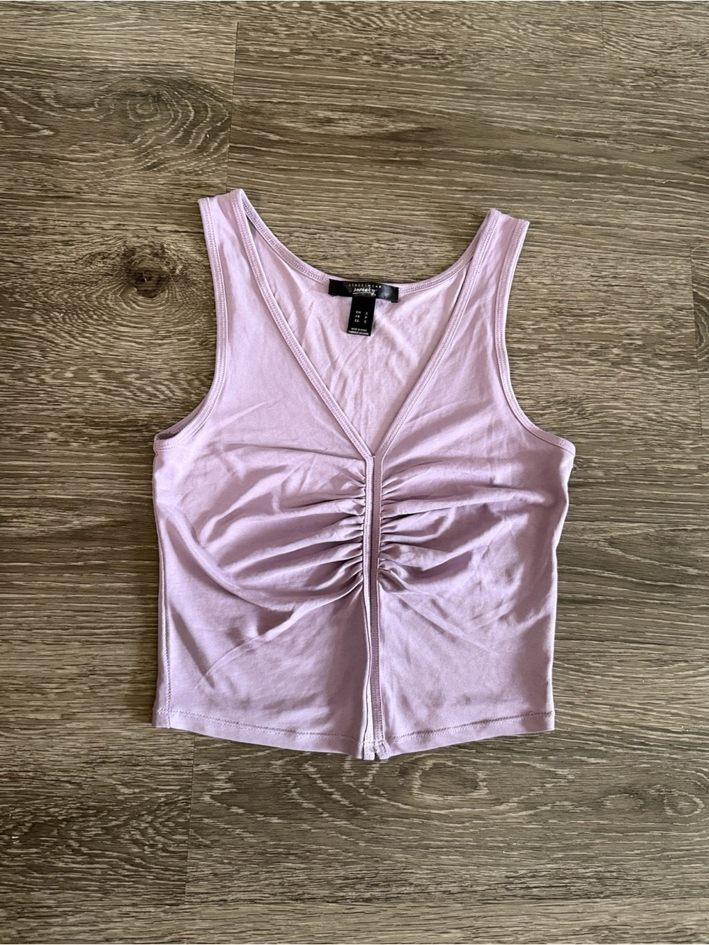 Streetwear Society Lilac Ruched Front Tank